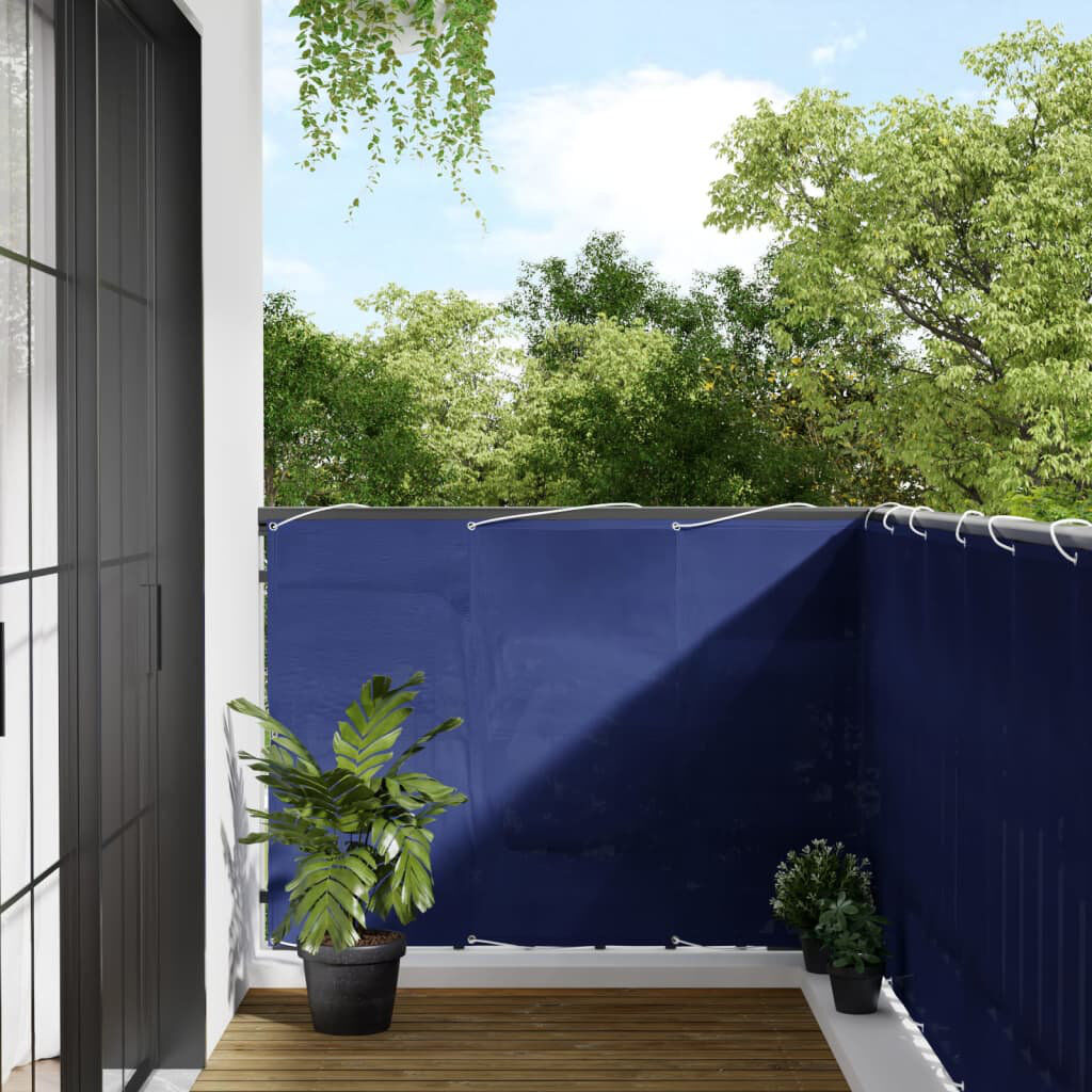 Dakota Fields Balcony Screen 100% Polyester Oxford Blue 800cm H x 120cm W
