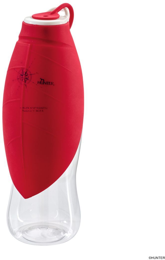 DOG SPORT HUNTER Outdoor Trinkflasche mit Silikonnapf List 550 ml, rot