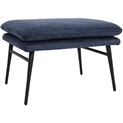 Hocker MCW-L62, Sitzhocker Fußablage Ottomane Polsterhocker, 38x56x40cm Stoff/Textil ~ blau