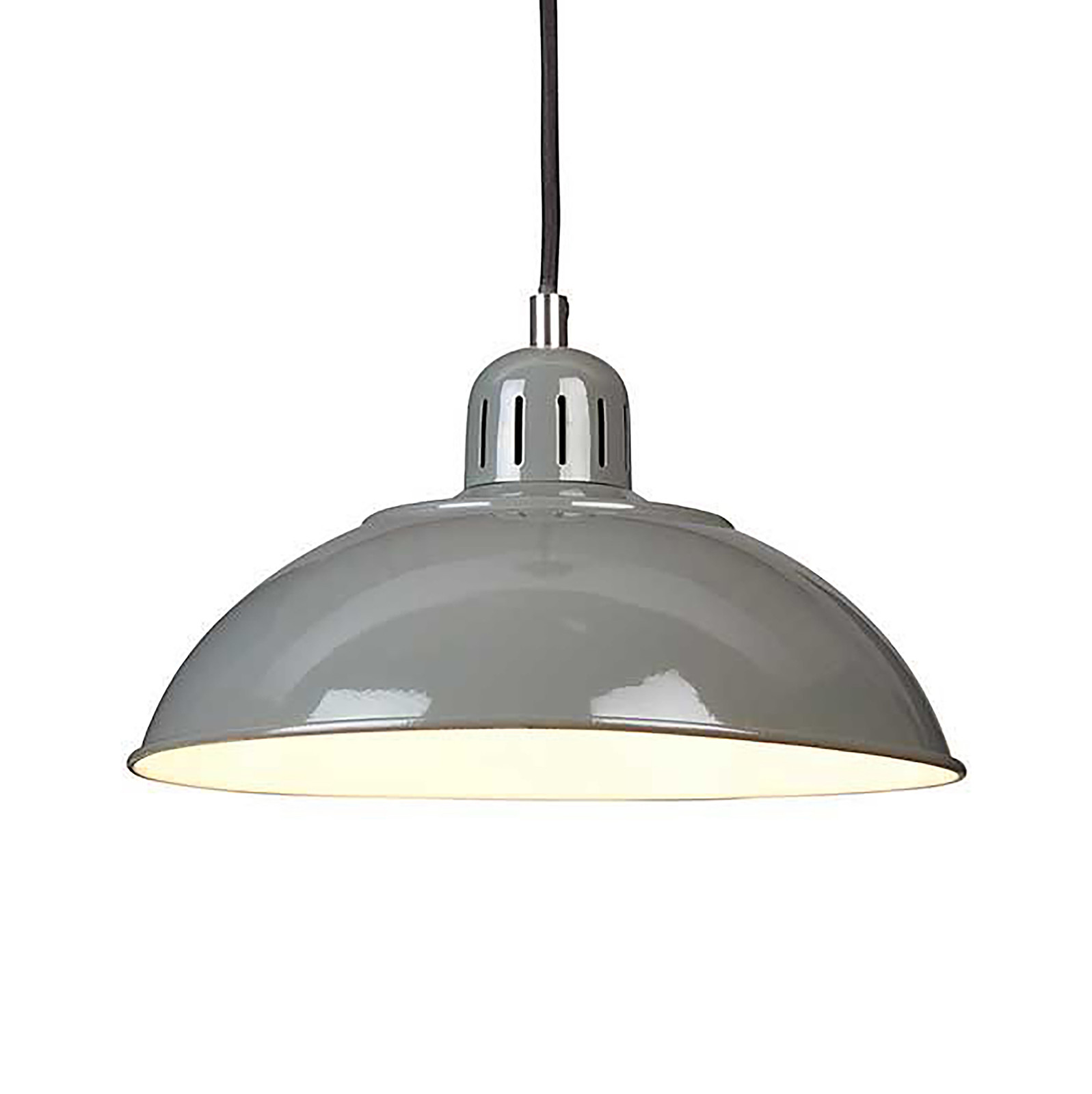 Elstead Lighting Franklin hanglamp grijs, Ø 30 cm, E27