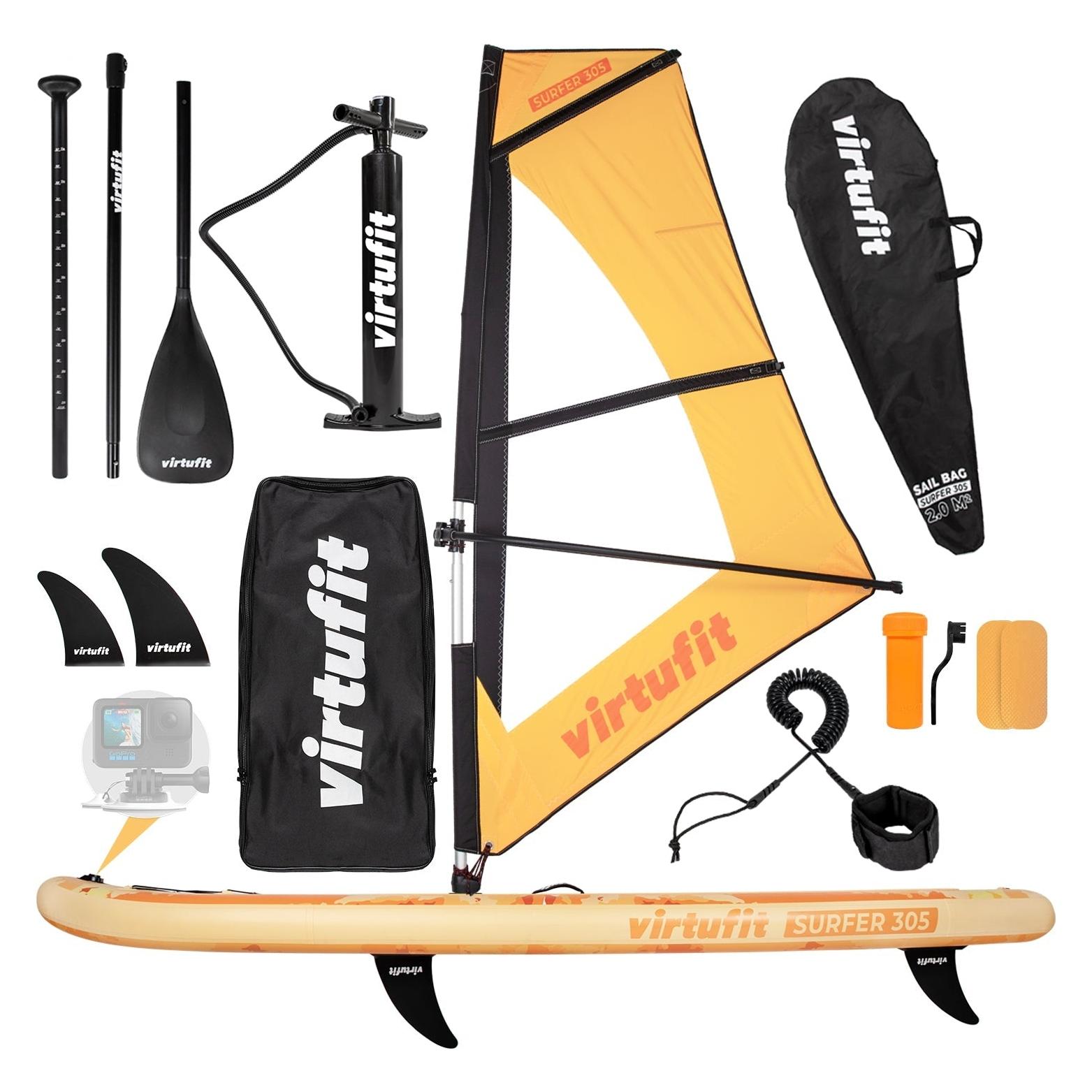 Virtufit Supboard Surfer 305 - Oranje - Inclusief Windzeil en accessoires (VF06082)
