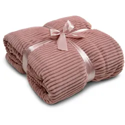 Decke CORD CAROLA (BL 150x200 cm) - rosa - BL 150x200 cm