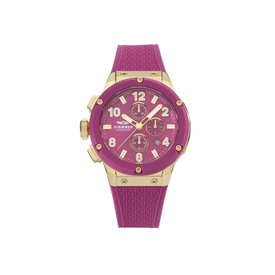 Chronograph HAEMMER GERMANY "WAVE MASTER", rosa (pink, pink), Armbanduhren, Damen, Chronograph, Quarzuhr, Armbanduhr, Damenuhr, Herrenuhr, Made in Germany
