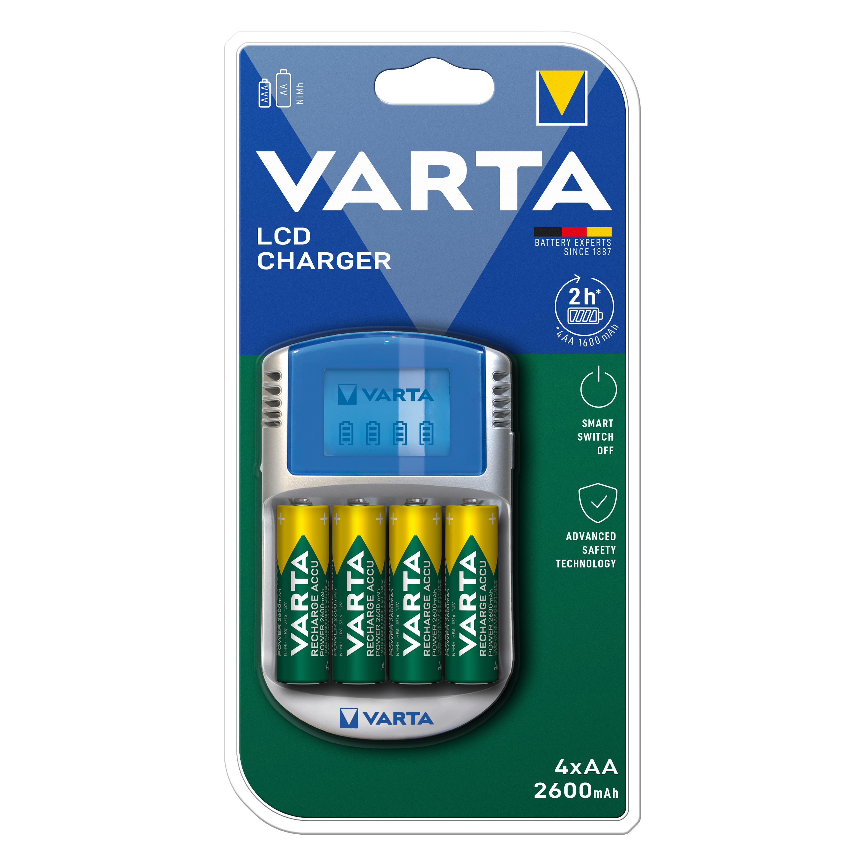 Varta LCD Charger (1 Stk., Ladegerät ohne Akku) (57070 201 401)