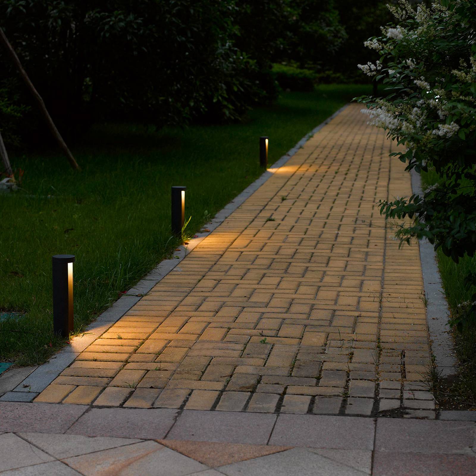 Lucide LED Pillar Light Combo, Black, Aluminium, Modern, Outdoor lights