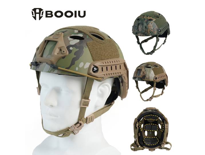 BOOIU casques tactiques rapides ABS bouton réglable déguisement CP Airsoft casque Sports de plein air chasse CS militaire protéger équipement