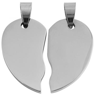 Kettenanhänger ADELIA´S "eleganter Herz Anhänger aus Edelstahl", gold, Schmuckanhänger, Damen, Edelstahl, Kettenanhänger