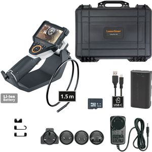 Laserliner Endoskop-Kamera 082.282A, VideoFlex HD, mit LED, 1,5m Kabel, IP68, Display 1280x720 Pixel, Kopf Ø 7,9mm, PC