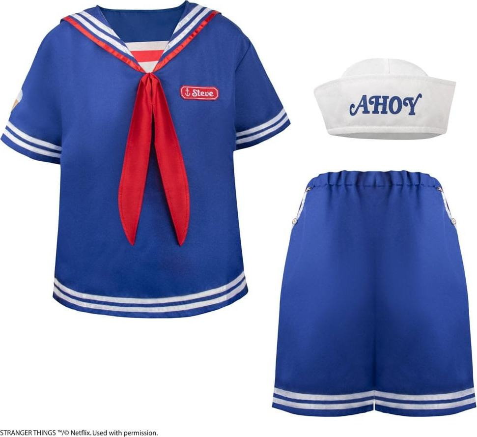 Cinereplicas Stranger Things Scoops Ahoy kostuum voor Steve, maat S/M