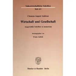 Wirtschaft und Gesellschaft., Fachbücher von Clemens-August Andreae