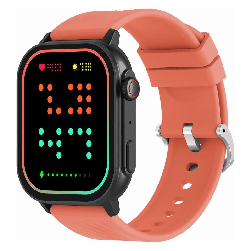 Gravity GT15-3 Smartwatch, rotes Silikonarmband + schwarzes Armband (ohne SIM) (13618006)