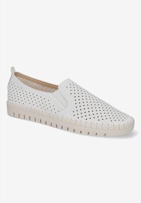 Women's Fresh Flats by Easy Street in White (Size 7 M)