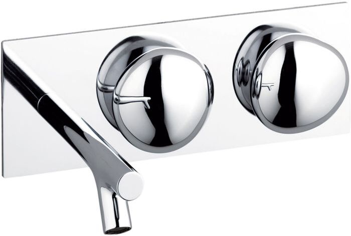 Vitra Istanbul Waschtisch-Wand-Zweigriffarmatur A41882 Ausladung 180mm, mit Unterputzkörper, chrom