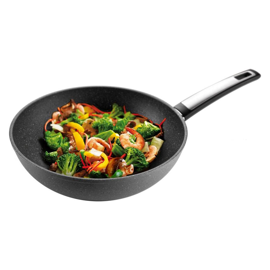 Tescoma Wok i-PREMIUM Stone ø 28 cm (Wok Pfanne, Aluminiumguss) (602458)