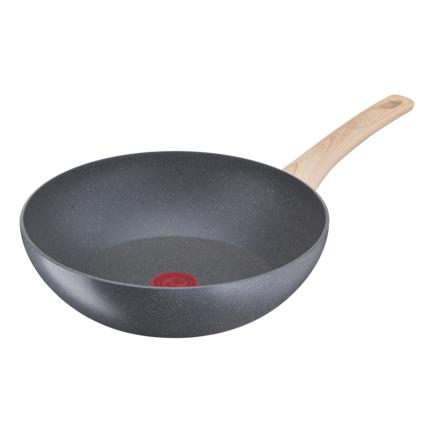 Tefal G2661972 W28 M PVT NATURAL FORCE GRIS (Wok Pfanne, Aluminium, 28 x 7.75 cm) (G2661972)