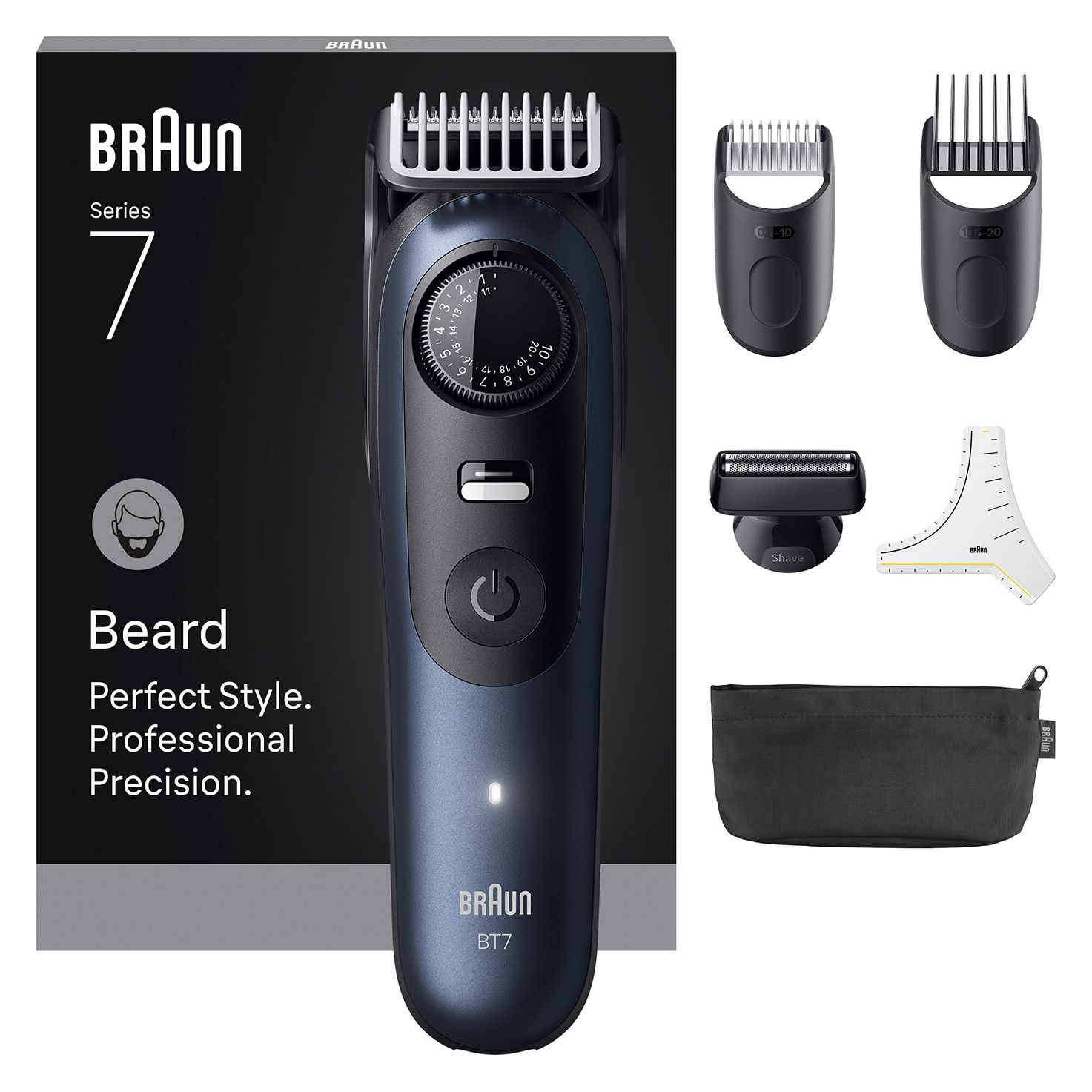 Braun Series 7 BT7520 Barttrimmer Nass&Trocken Rasierer Lithium-Ion (Li-Ion) 120 min 7500435244909