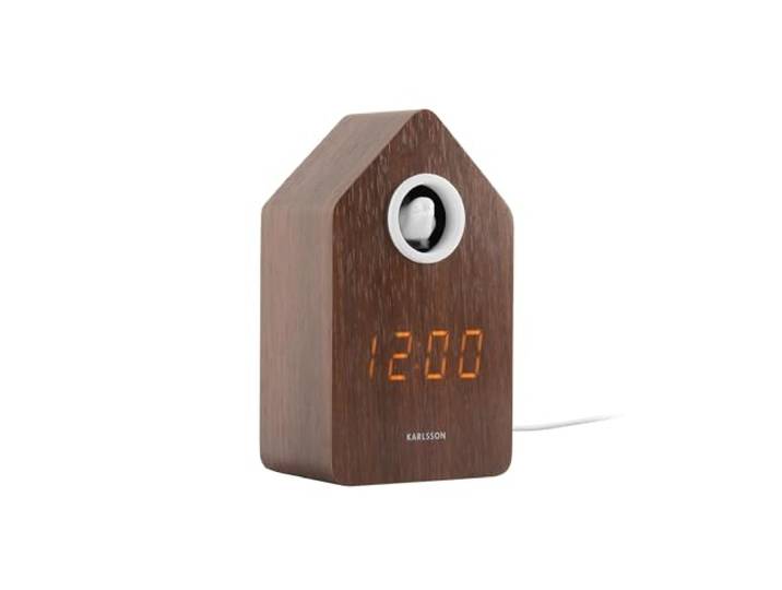 Karlsson Wecker Cuckoo Led - Dunkelbraun - 6x9x15.3cm