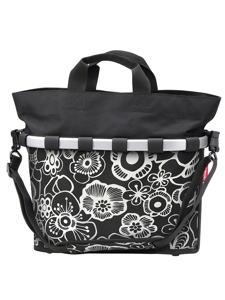 Asista Fahrradkorb "KLICKfix" in Schwarz/ Weiß - (B)40 x (H)35 x (T)20 cm - onesize