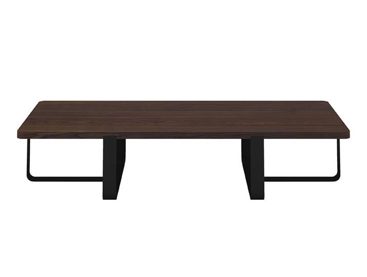MEME DESIGN table basse INN DOUBLE (Noir - Chêne fumé et métal)