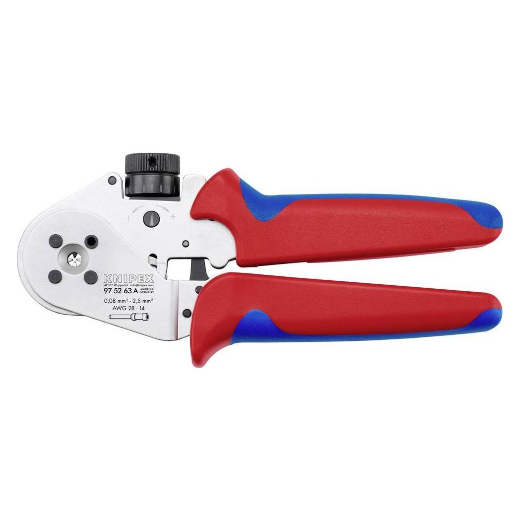 Knipex 97 52 63 A Crimpzange Gedrehte Kontakte 0.08 bis 2.5 mm² Inkl. Kunststo (175 mm) (97 52 63 A)