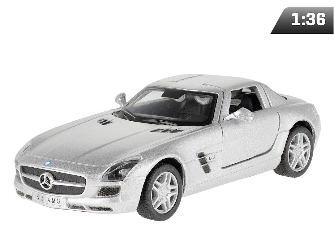 CARMOTION Mercedes-Benz SLS AMG Modelauto 1:36, zilverkleurig