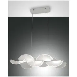 Fabas Luce Sylvie Pendelleuchte LED 1x30W Metall- und Methacrylat weiß