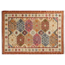 Berberischer rechteckiger Teppich in bunten Farben 160 x 230 cm MOHA