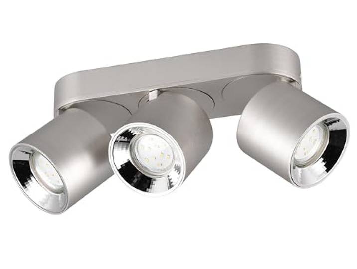 Trio Leuchten Einbau- & Aufbauleuchte Guayana 651000307, Metall Nickel matt, exkl. 3x GU10