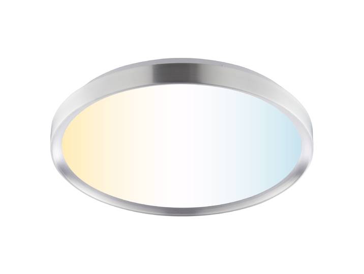 Plafonnier LED Ø 39cm Argenté Fer galvanisé Verre acrylique LED Module LED