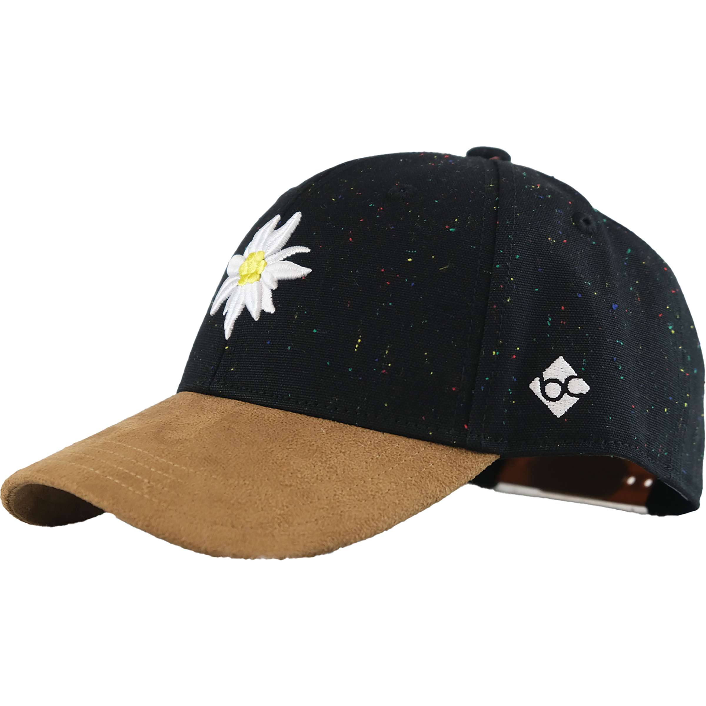 Bavarian Caps Edelweiß Konfetti Curved Cap Basecaps schwarz Lifestyle