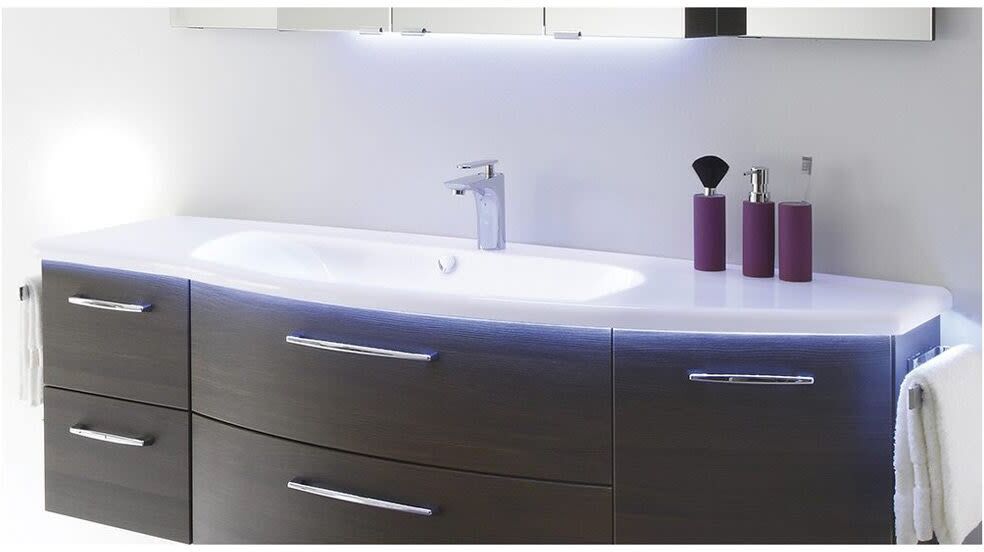 Pelipal Serie 7005 Mineralmamor-Waschtisch 154,8 cm, Ablage rechts