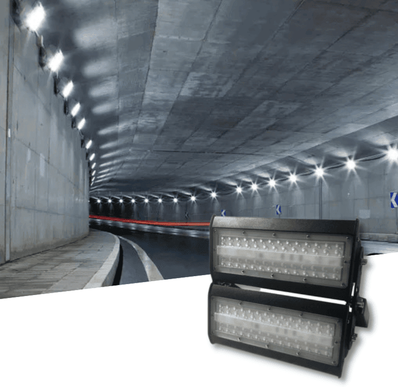 Optonica Projecteur LED Industriel 100W IP65 Noir - Blanc Froid 6000K - 8000K