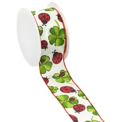 Stoffband "Marienkäfer", 40 mm, 5 m