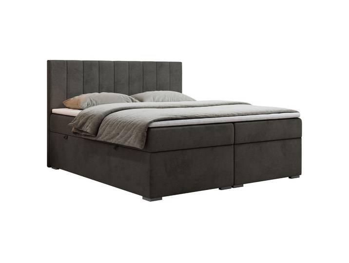 BOXBETT LOPE 160/200 - Dunkelgrau Velvet - H3