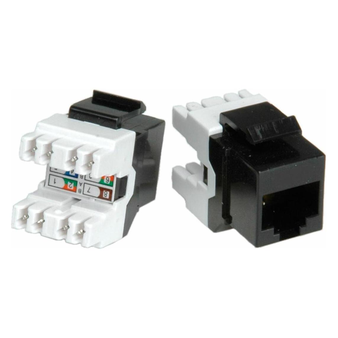 Roline Kat.5e Keystone, RJ-45, ungeschirmt, schwarz (Keystone Modul) (26.11.0342)