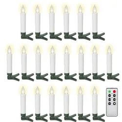 goobay LED Weihnachtsbaumkerzen, weiß