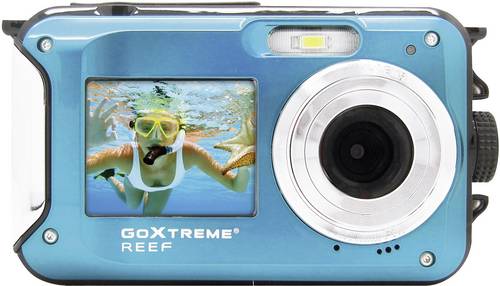 GoXtreme Reef Blue Digitalkamera 24 Megapixel Blau Full HD Video, Wasserdicht bis 3 m, Unterwasserkamera, Stoßfest, mit eingebautem Blitz