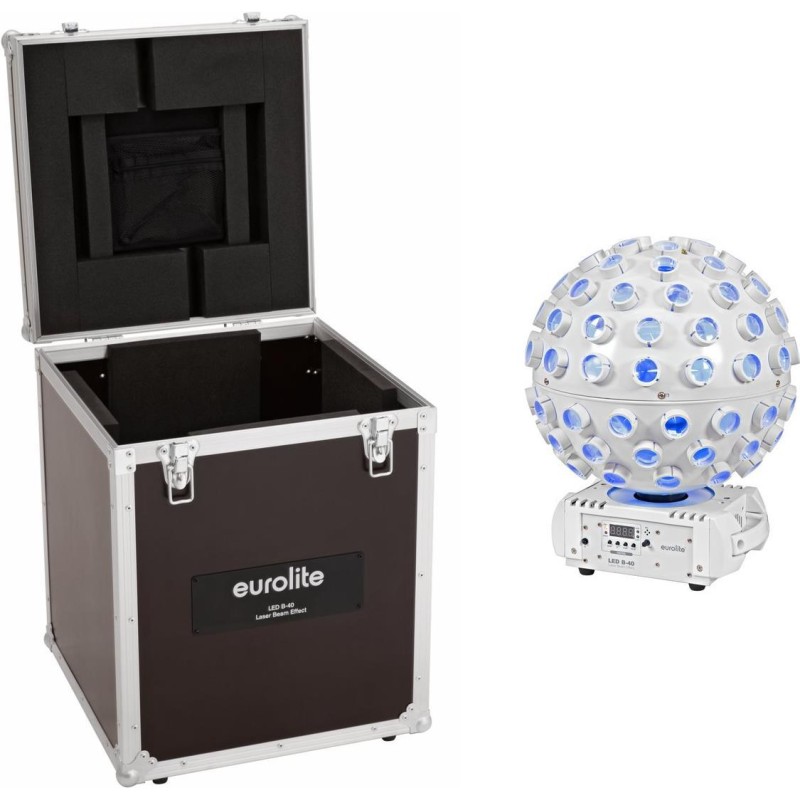 EuroLite Set LED B-40 Laser Strahleneffekt weiß + Case (20000844)
