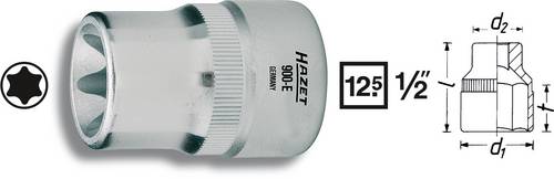 Hazet 900-E12 Außen-TORX Steckschlüsseleinsatz T 12 1/2" (12.5 mm)