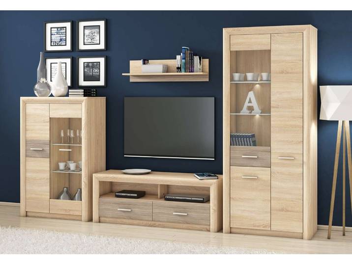 Wohnzimmer-Set Wohnzimmer Set 4-teilig – CASTEL