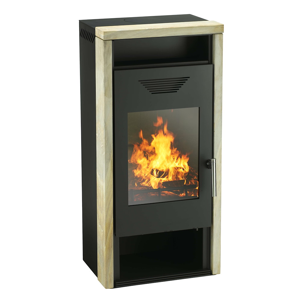 WAMSLERHAUSU Kaminofen Typ11180-Logi-W schw. Rahmen Sand.Rainbow 6kW 16976903