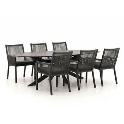 Manifesto Rivola/Furato Ellips 200 cm Gartenmöbel-Set 7-teilig