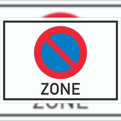 HB-Druck Beginn Eingeschränktes Haltverbot Symbol Schild A6 (105x148mm)