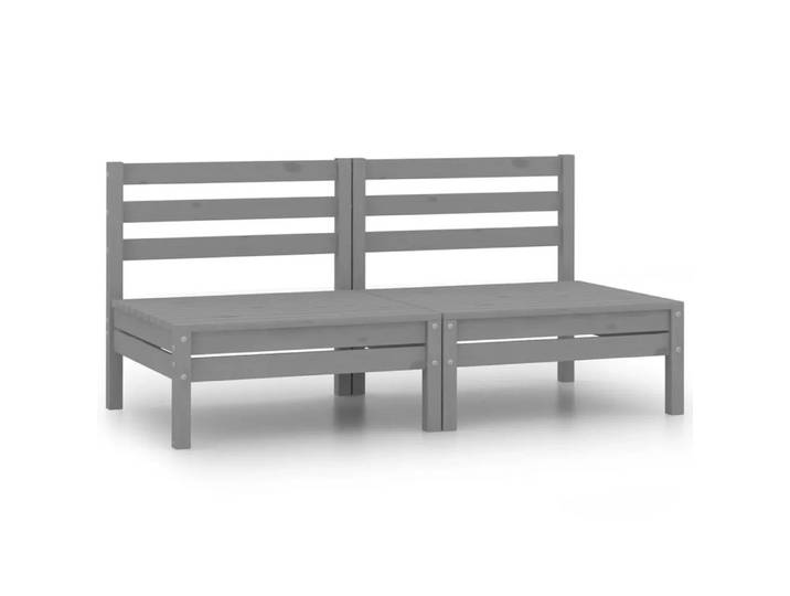 VidaXL - Mittelsofa kiefernholz, One Size, Grau