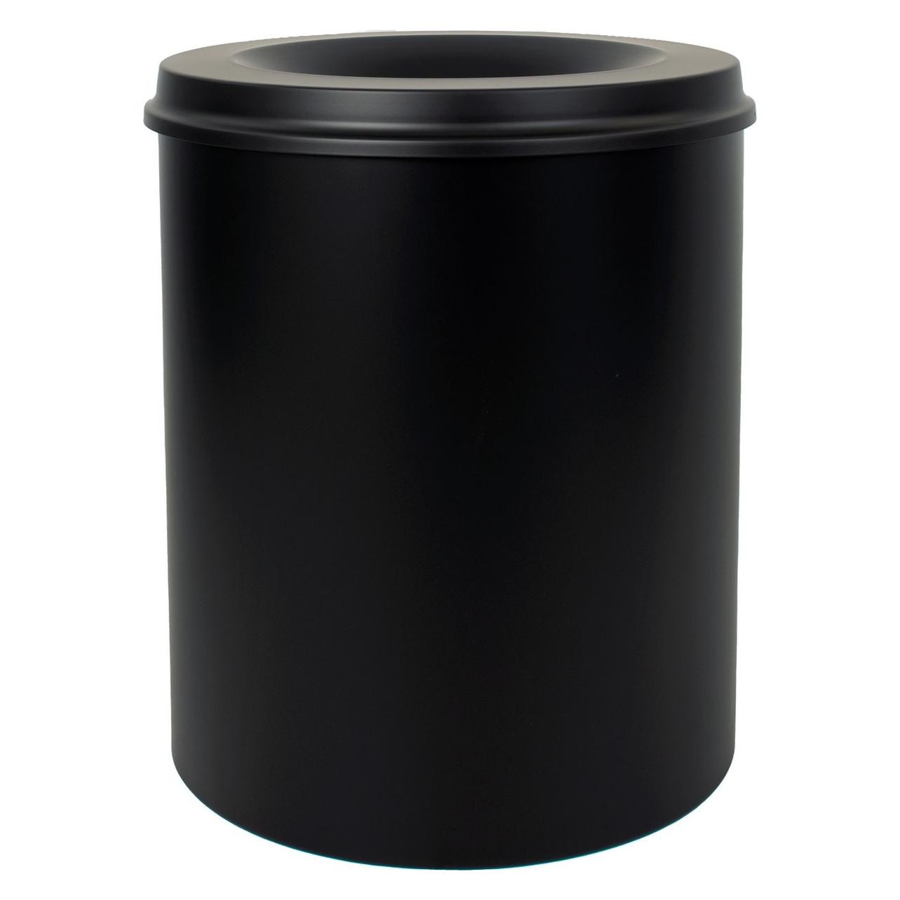Vepa Bins Papierkorb, selbstlöschend, 80 l, HxØ 540x465, Korpus schwarz/Löschkopf schwarz (80 l) (VB 108000)