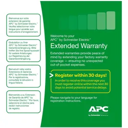 APC 3 Years Extended Warranty, USV Zubehör