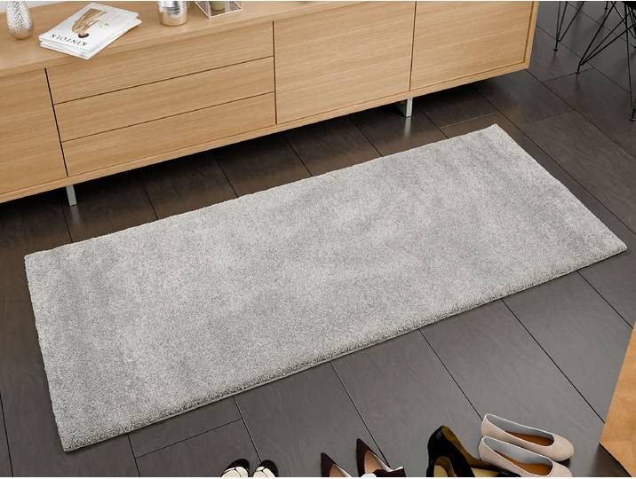 Tapis de couloir Moss Mono 80 x 250cm Gris/Gris
