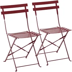 Oviala Business 2er-Set Bistroklappstühle Lila