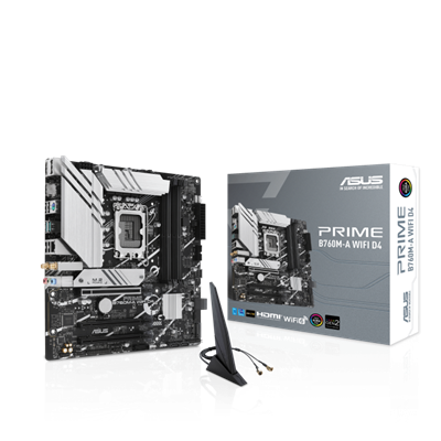 ASUS PRIME B760M-A WIFI D4 mATX Mainboard - Sockel 1700