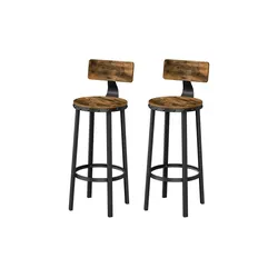 Barhocker 2er-Set   , braun , Maße (cm): B: 54 H: 99